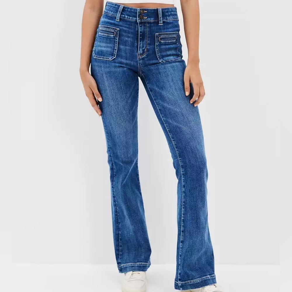 18 LONG - AEO Curvy Super High Rise Flare Jean